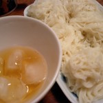 らっきょう酢+そうめん