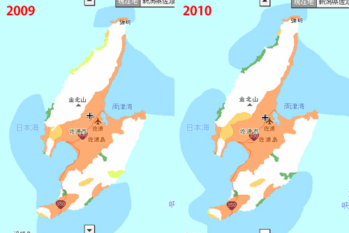 佐渡の携帯サービスエリア状況2010