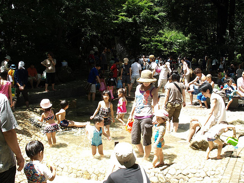 林試の森公園 じゃぶじゃぶ池オープン!
